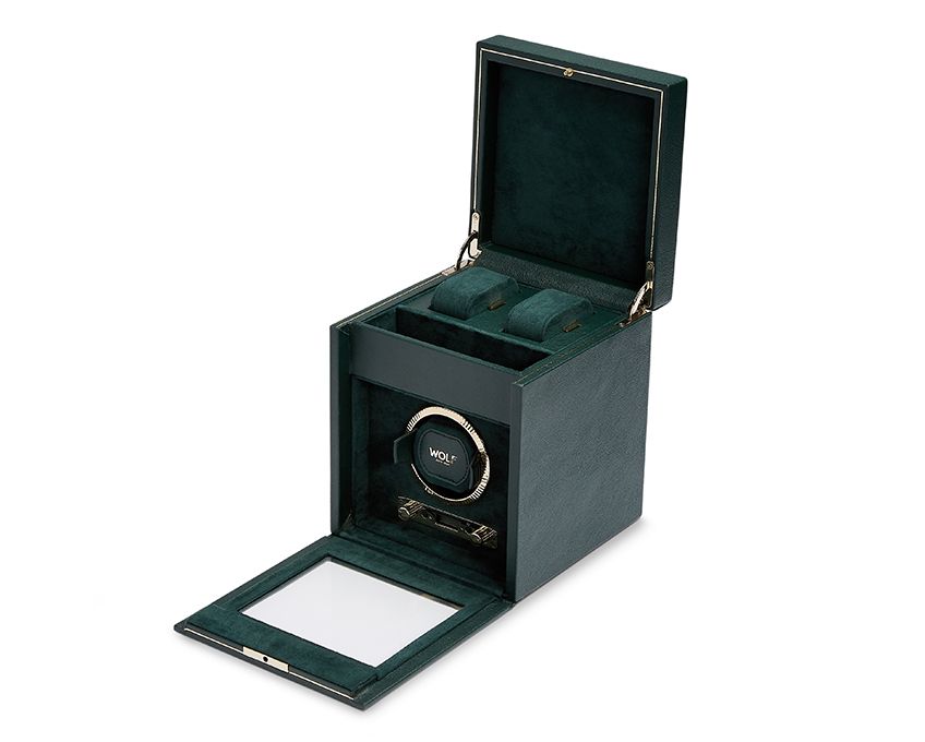 WOLF British Racing single watch winder with storage Dr. Luxus