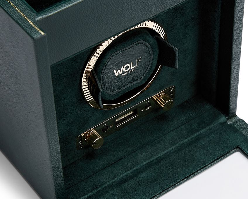 WOLF British Racing single watch winder with storage Dr. Luxus